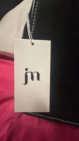JM New York Black Leather Handbag - Image 4