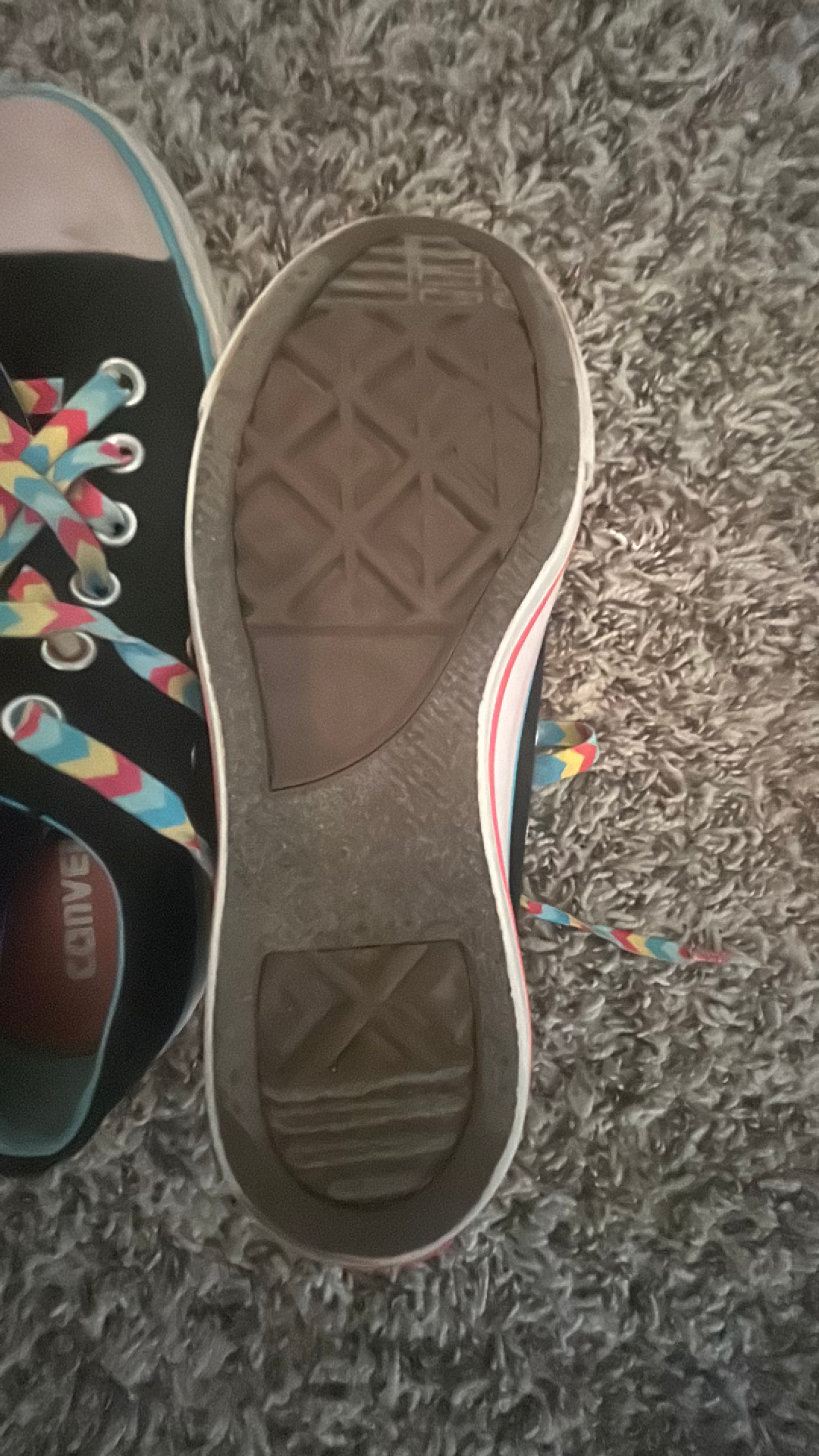 Converse Chuck Taylor All Star Low Top Black with Blue Trim - Image 2