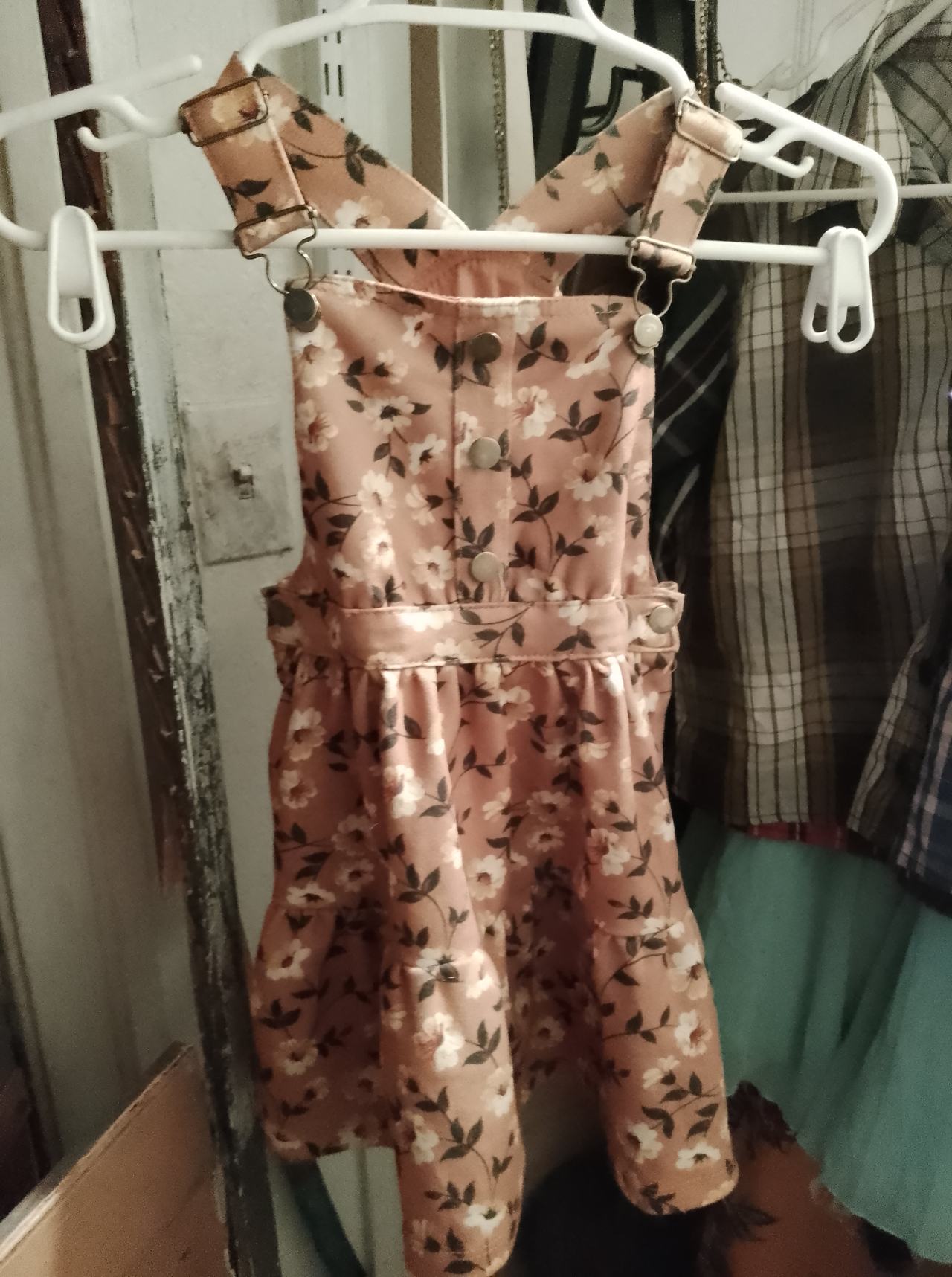 Toddler Floral Pinafore Overall Dress Girl's Size 5