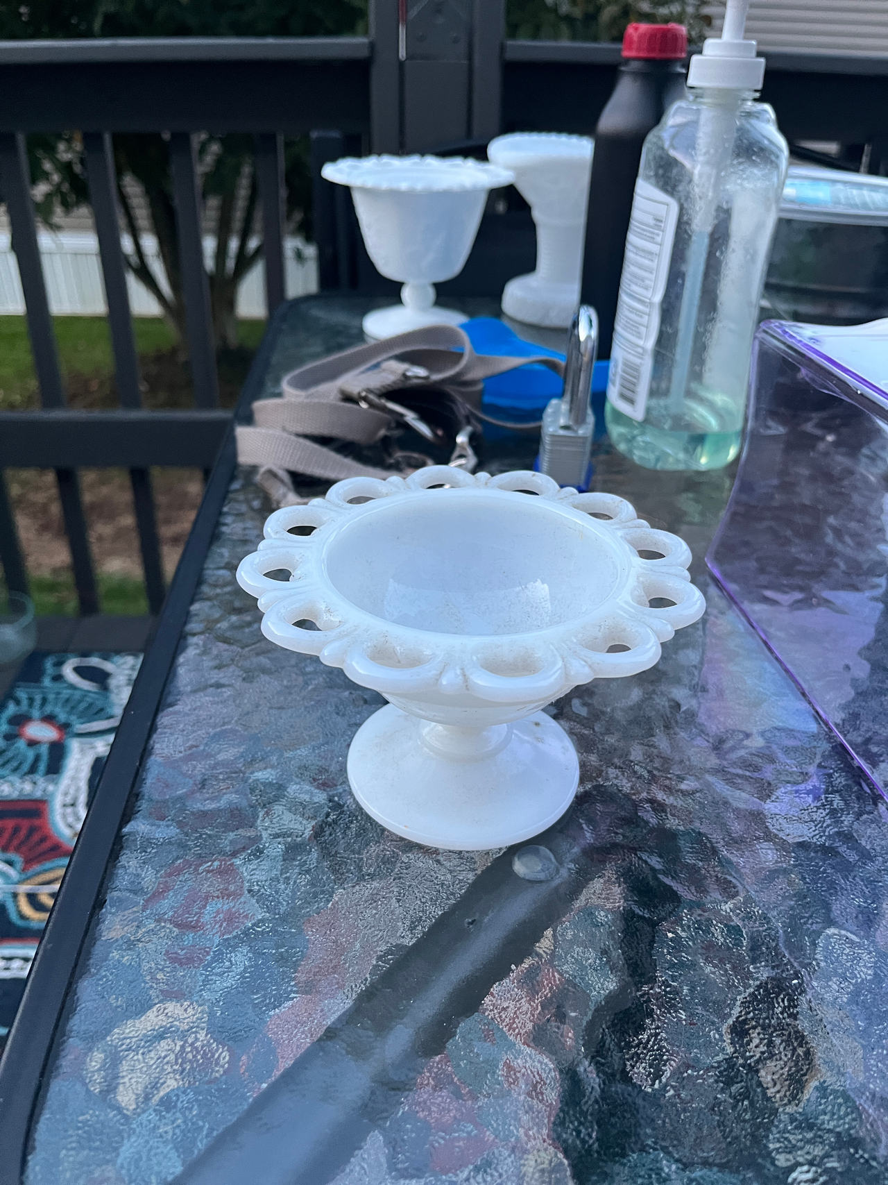 Milk Glass Compote