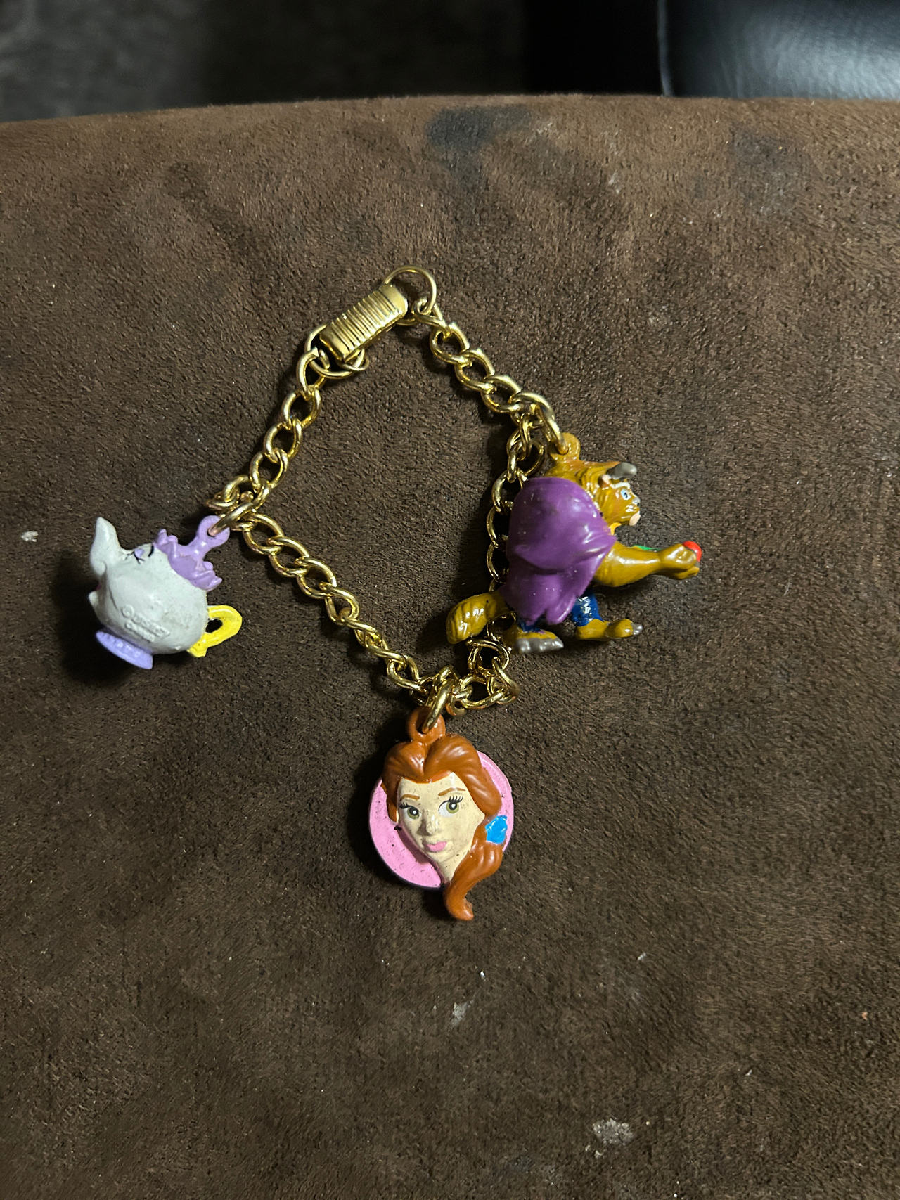 Vintage Disney Beauty and the Beast Charm Bracelet
