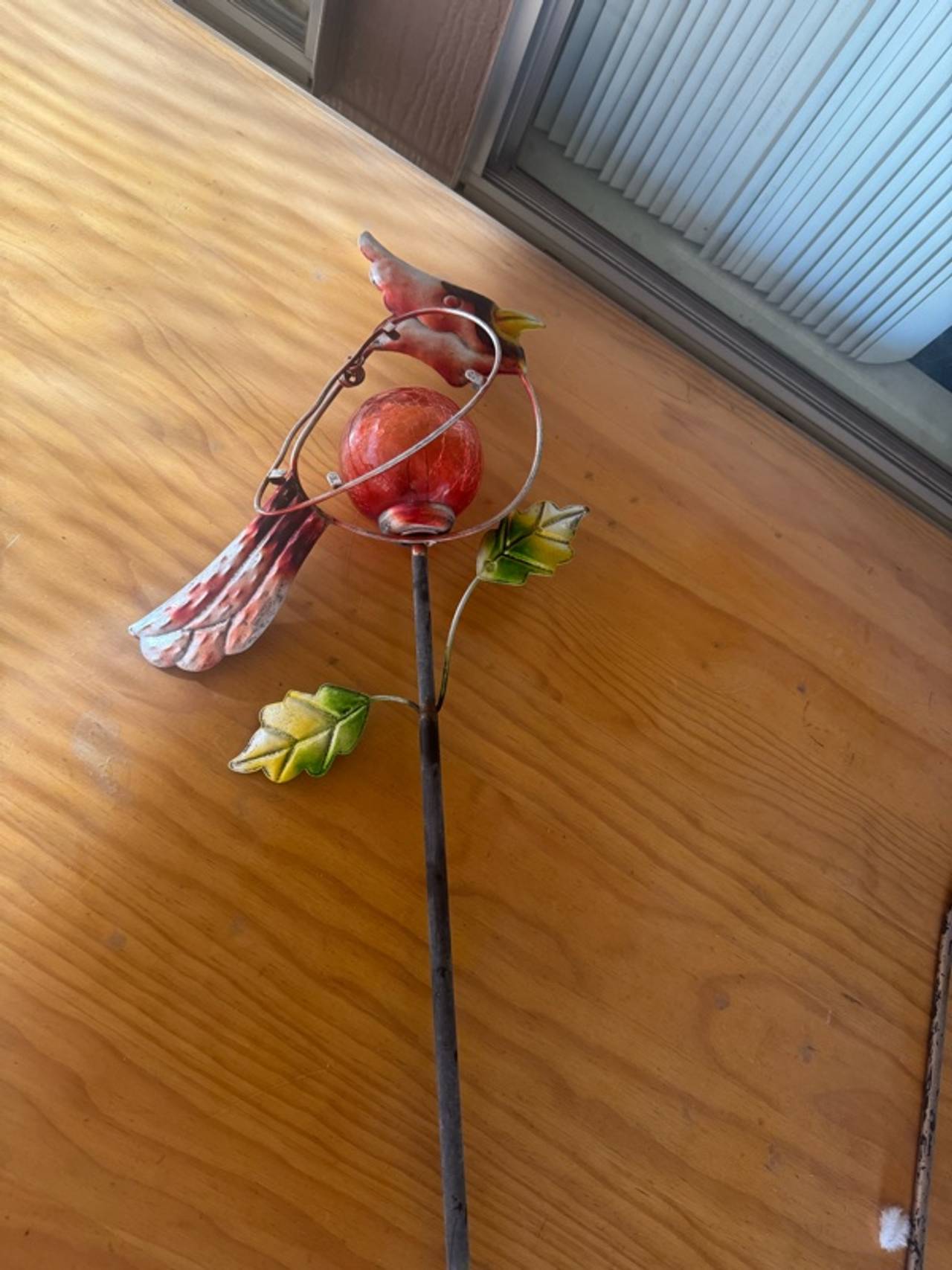 Sunset Vista Designs Red Cardinal Solar Garden Stake
