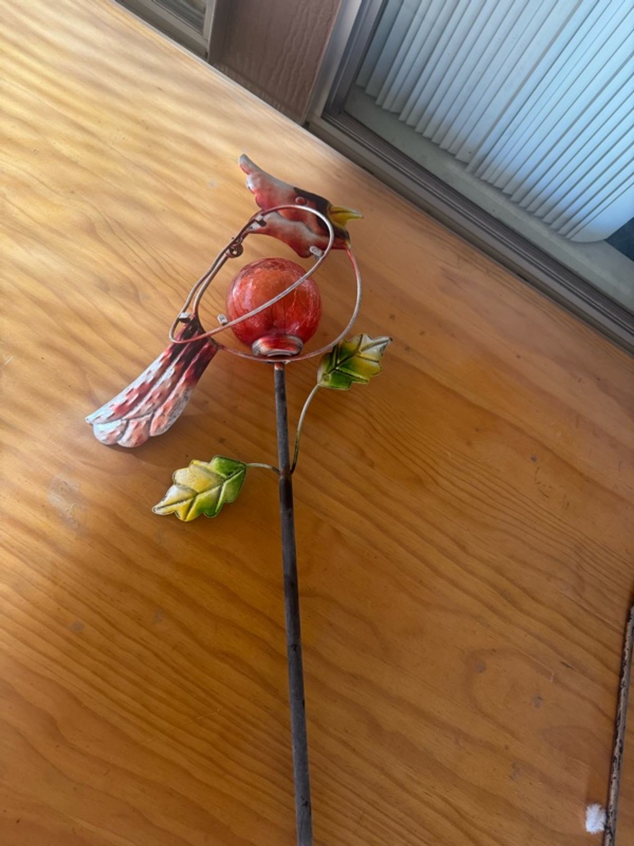 Sunset Vista Designs Red Cardinal Solar Garden Stake