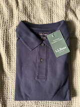 Men’s L.L.Bean Premium Double L Polo Shirt Navy Color Size XL - Image 1