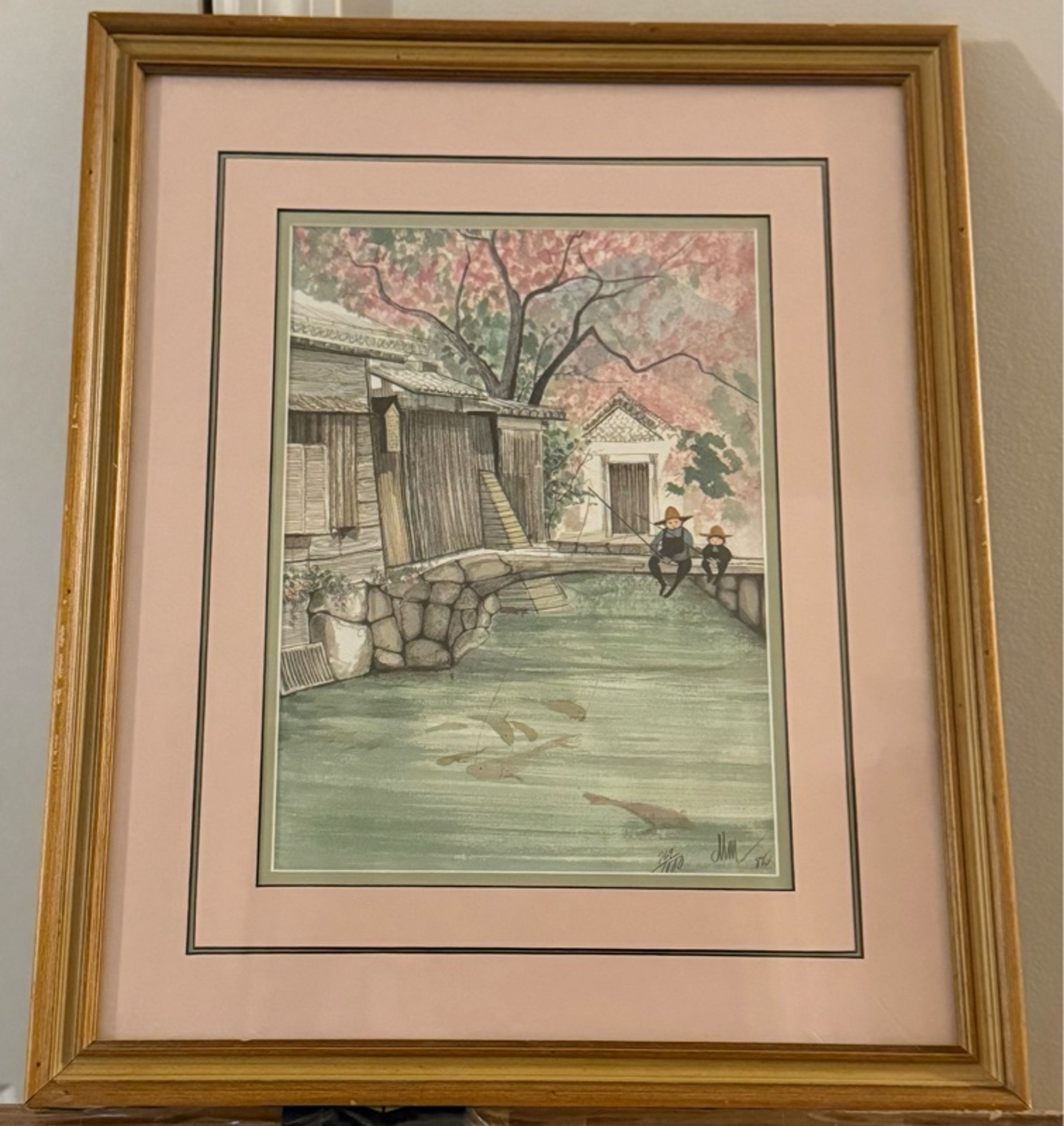 Hasui Kawase Japanese Woodblock Print – Rain at Ushibori