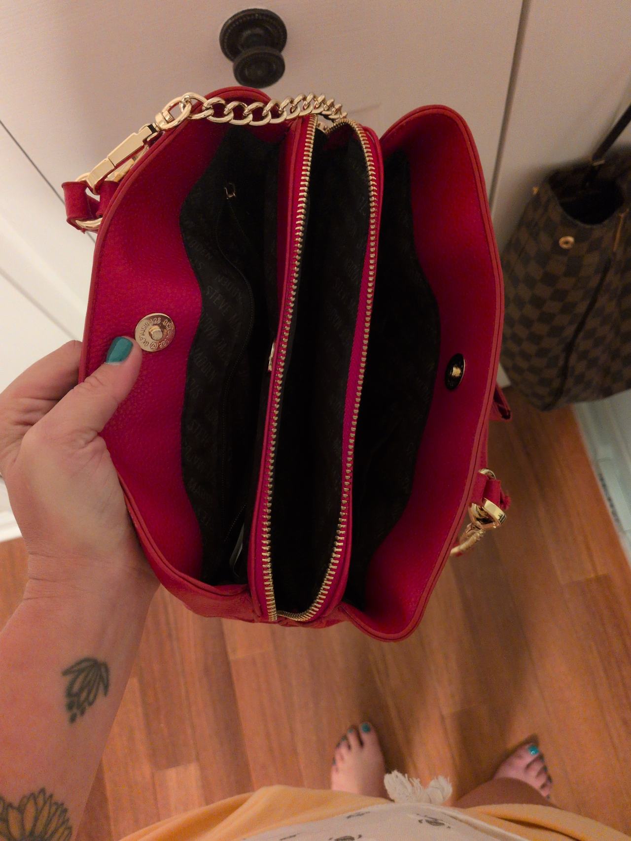 Steve Madden Red Satchel Handbag