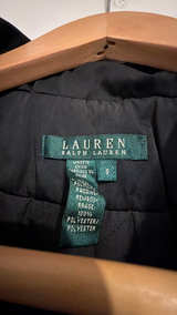 Ralph Lauren Black Ruffle Jacket Small Women’s Ladies S - Image 3