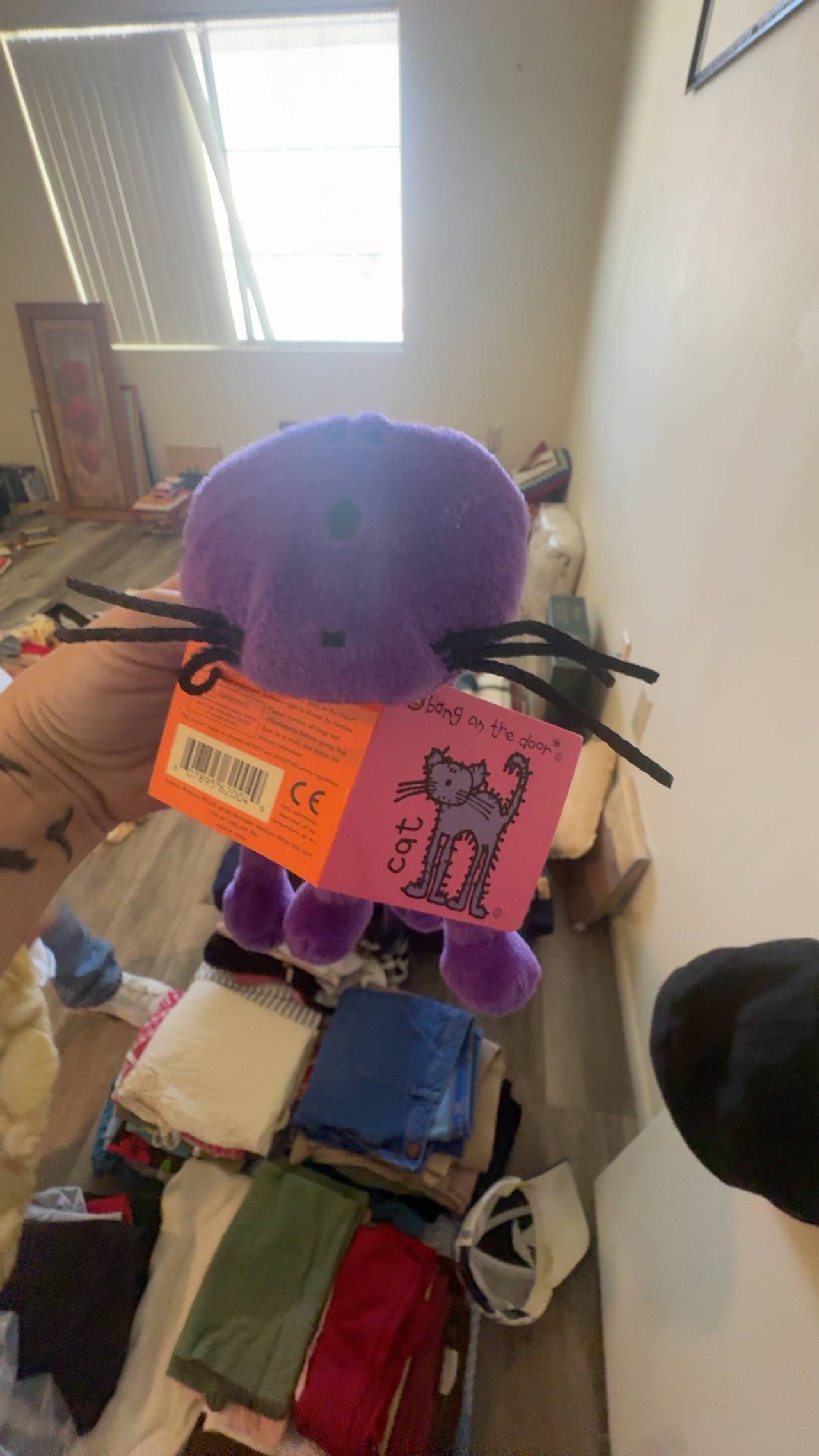 Bang On The Door Purple Cat Plush