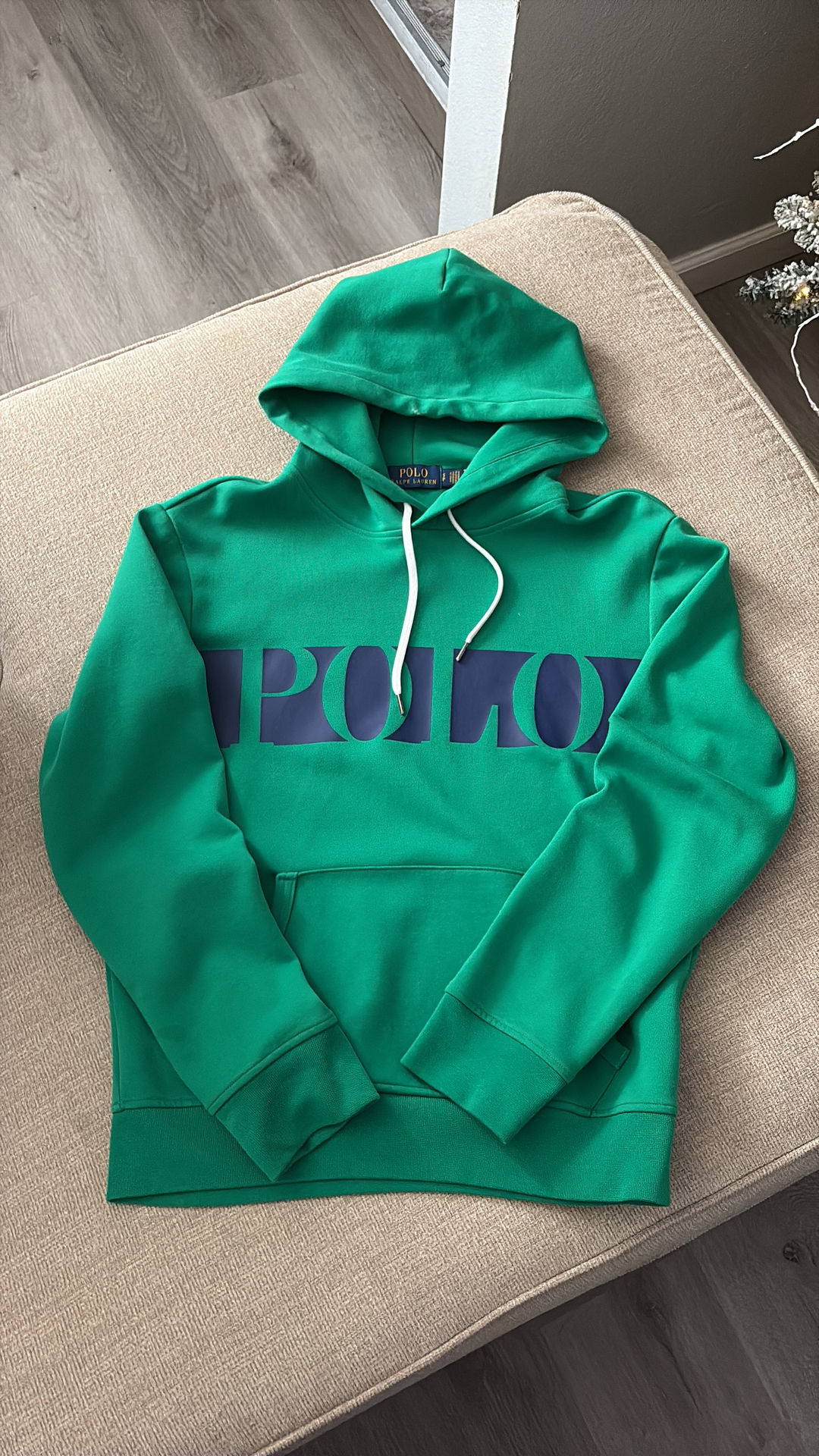 Polo Ralph Lauren Logo Fleece Hoodie Green/Navy