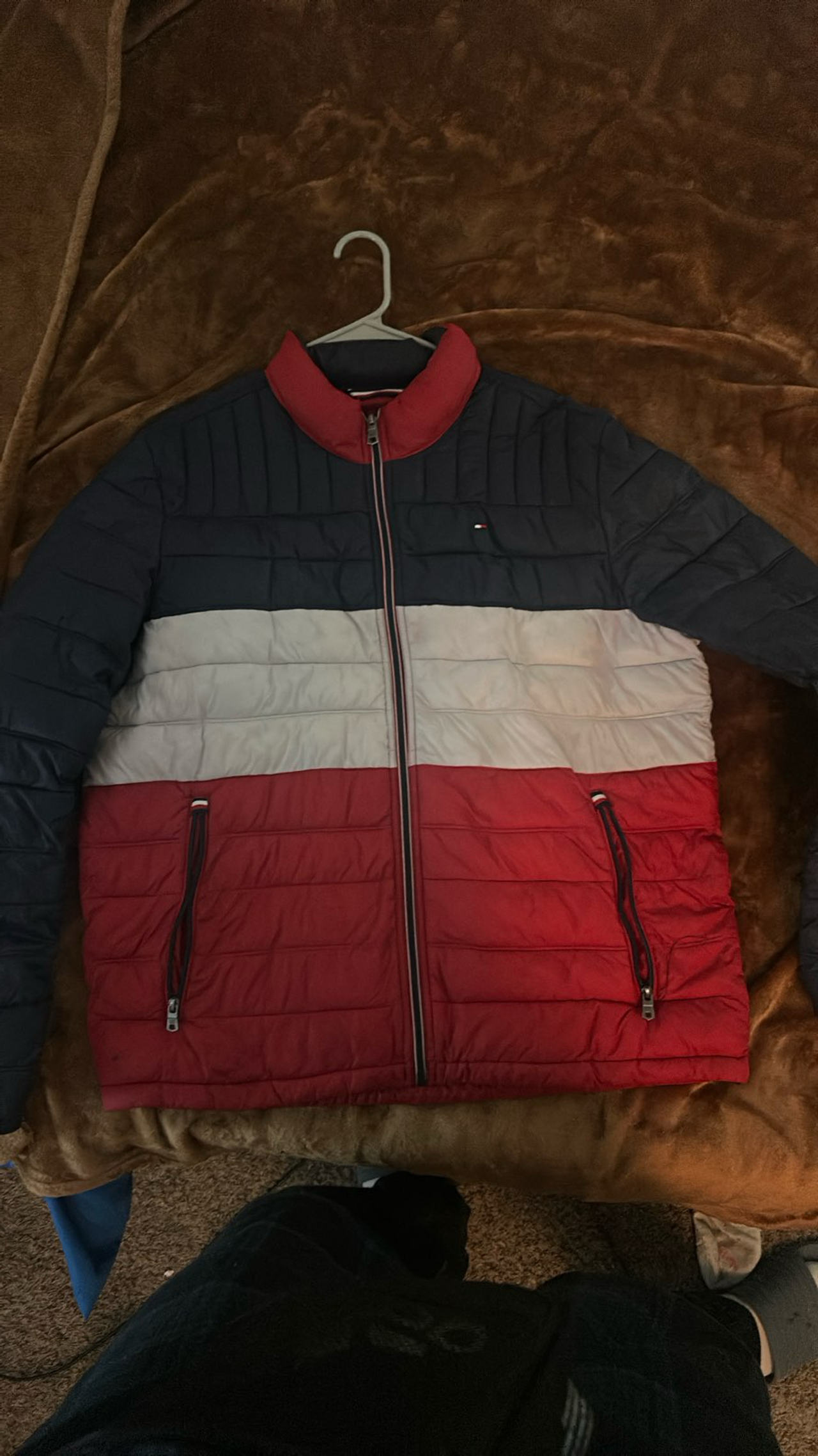 Tommy Hilfiger Men's Colorblock Quilted Puffer Jacket
