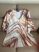 Marble Print Bell Sleeve Mini Dress - Image 2