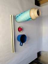 Vintage Thermos Blue Mosaic Vacuum Bottle - Image 6