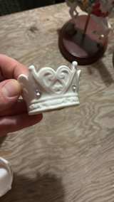 6 Ceramic Crown Tea Light Holders with Rhinestones - Image 4