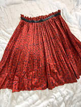 Forever 21 Pleated Midi Skirt in Leopard Print XS - Image 1