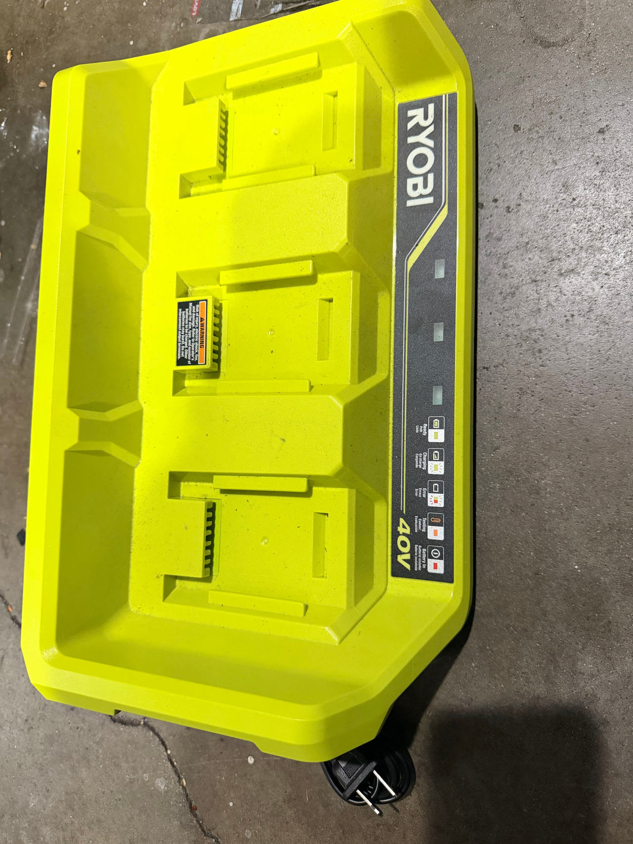 Ryobi 40V Lithium-Ion 6-Port Fast Charger