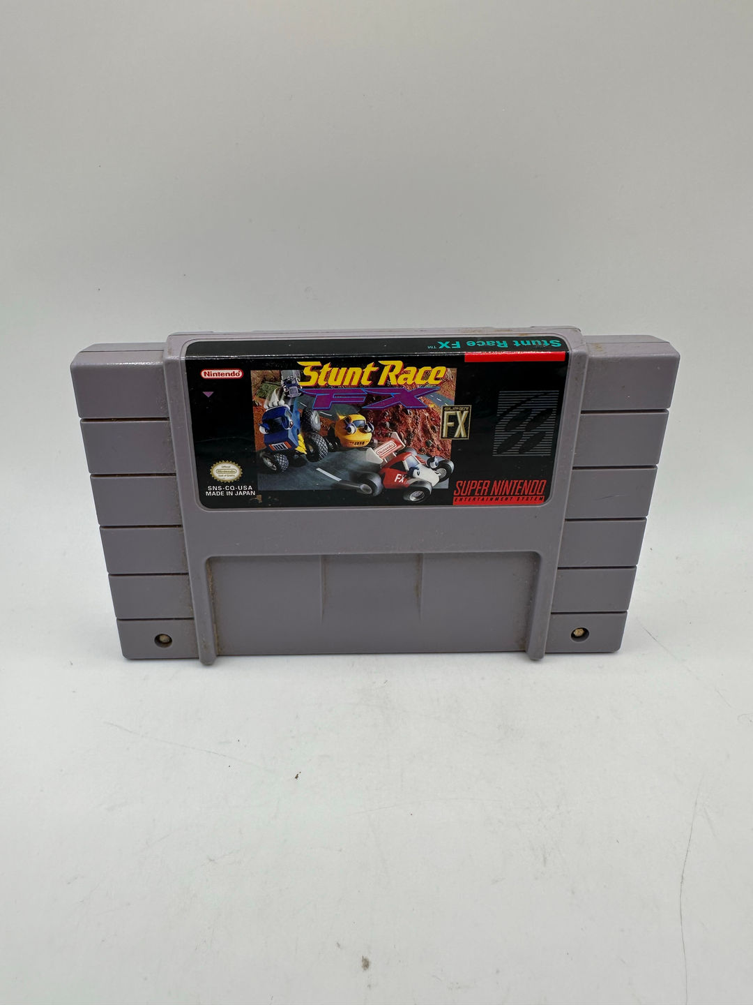 Stunt Race FX Super Nintendo SNES Video Game Cartridge TESTED Very Nice