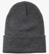 Gelante 3-Pack Dark Gray Men Women Warm Knit Cuffed Plain Beanie Hat - Image 1
