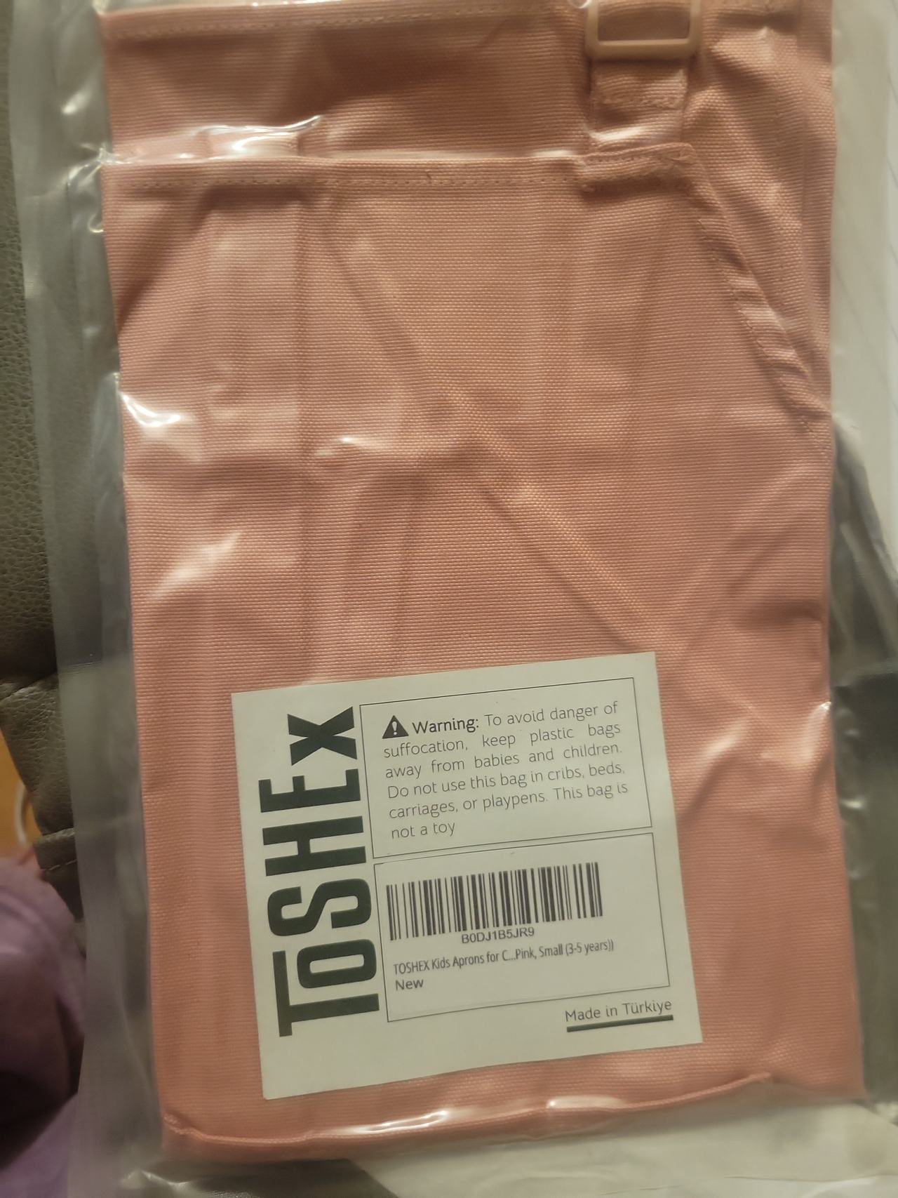 TOSHEX Kids Apron Pink Small