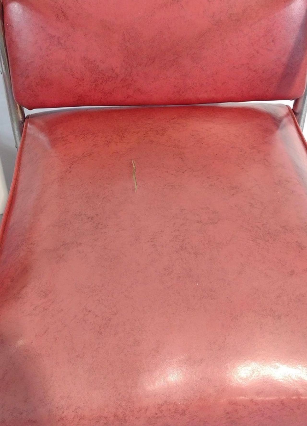 Jeffco Inc Mid-Century Modern Orange Vinyl Chair
