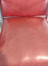 Jeffco Inc Mid-Century Modern Orange Vinyl Chair - Image 1