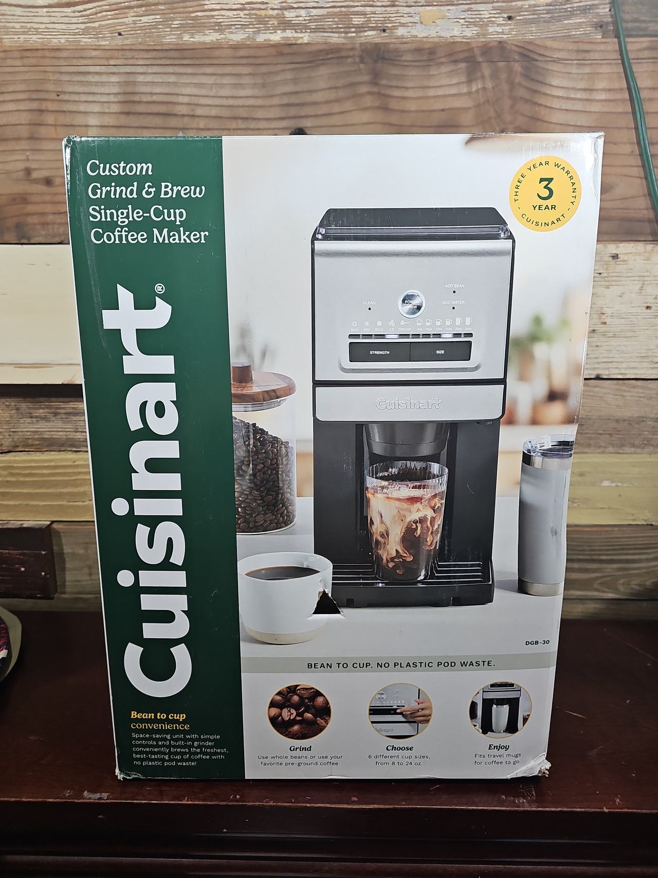 Cuisinart DGB-20 Custom Grind & Brew Single-Cup Coffee Maker