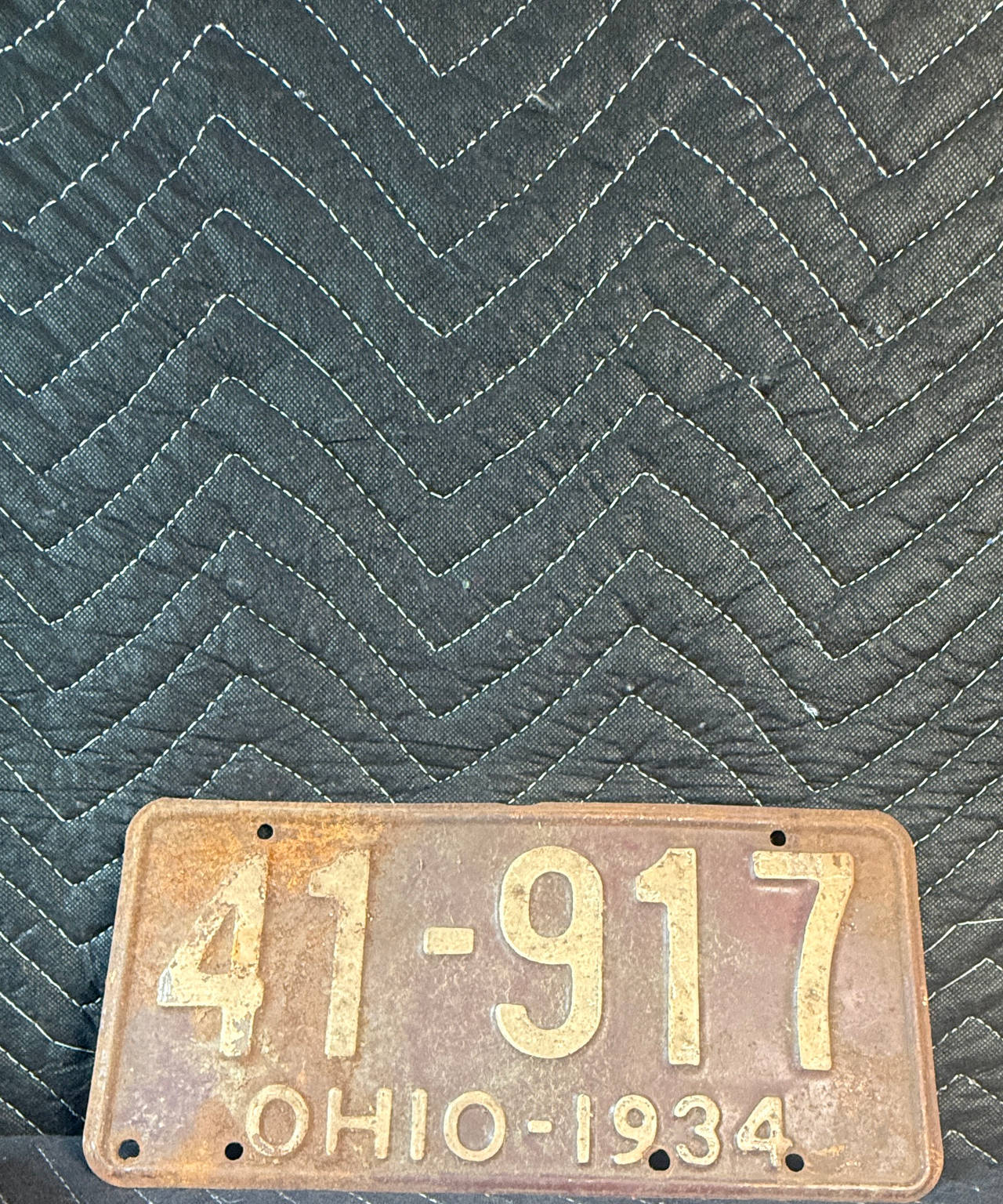 1934 Ohio License Plate