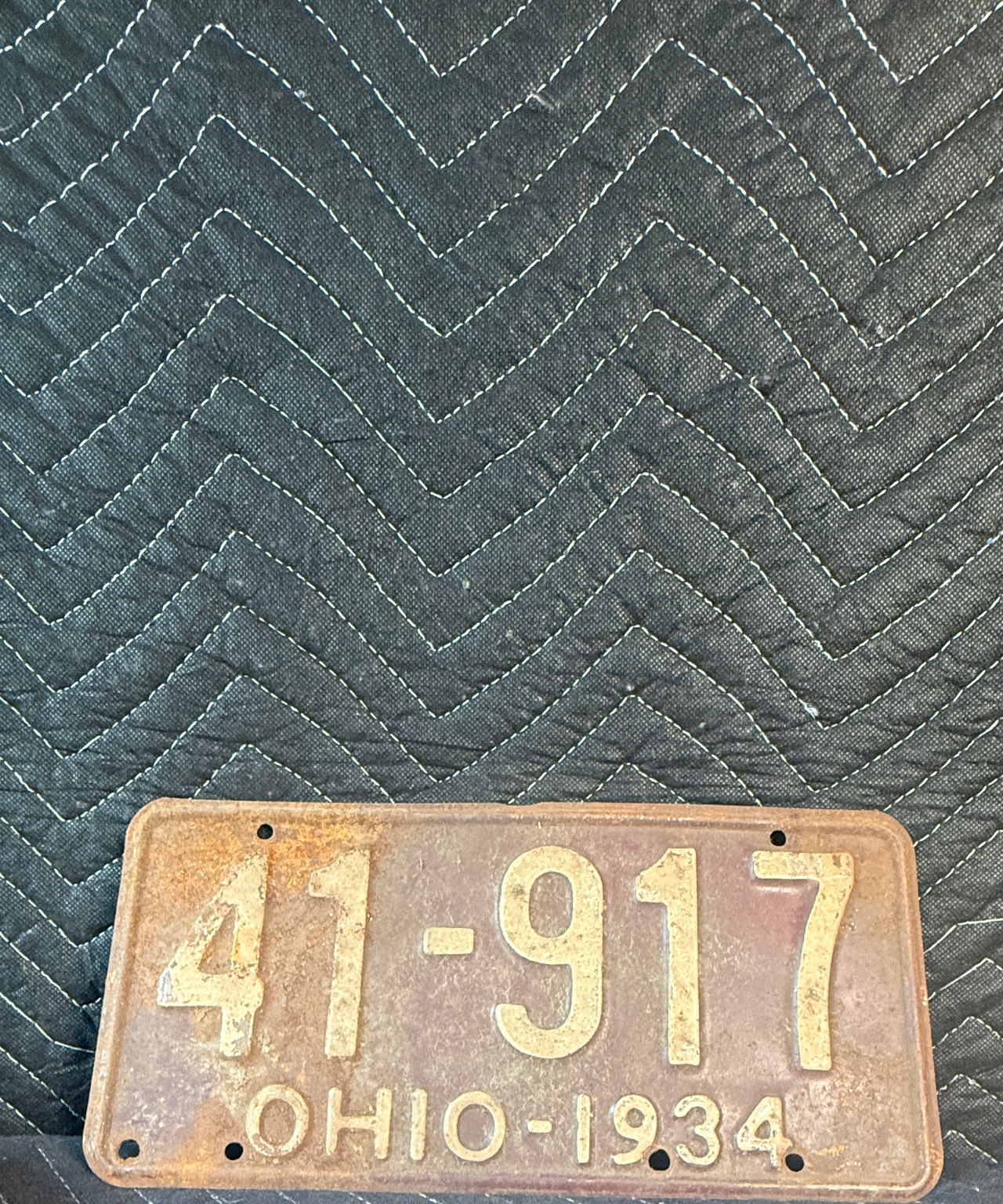 1934 Ohio License Plate
