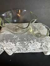 Vintage Ruffled Edge Glass Chip & Dip Bowls - Image 5