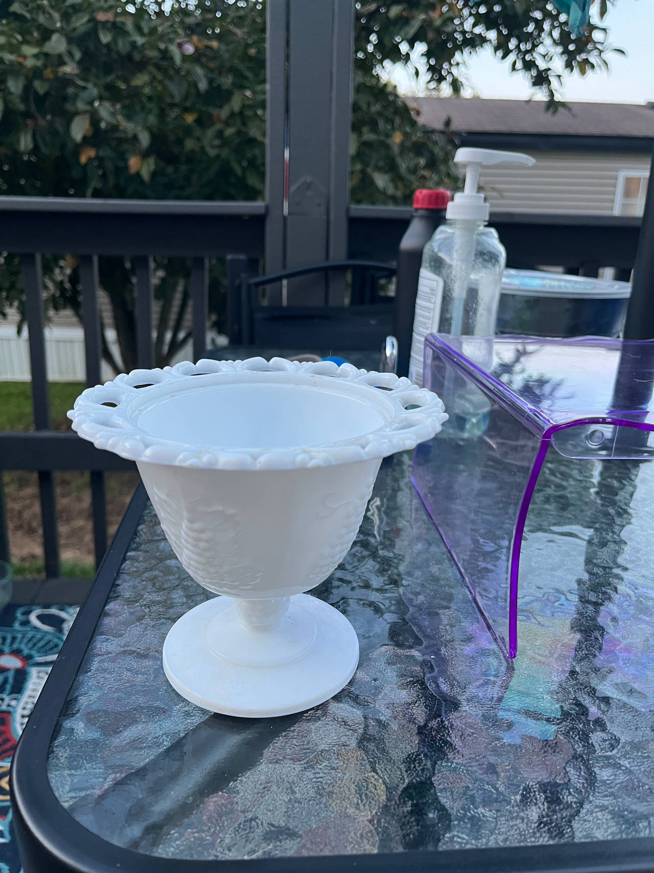 Milk Glass Compote