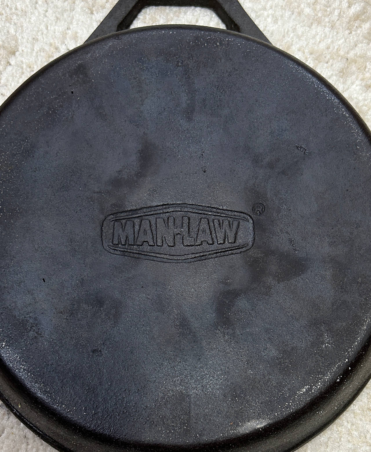 Man Law Cast Iron Skillet # 2 | 9.5 inches
