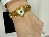 Vintage Phoenix Speidel Mother of Pearl Heart Expansion Sweetheart Bracelet - Image 3