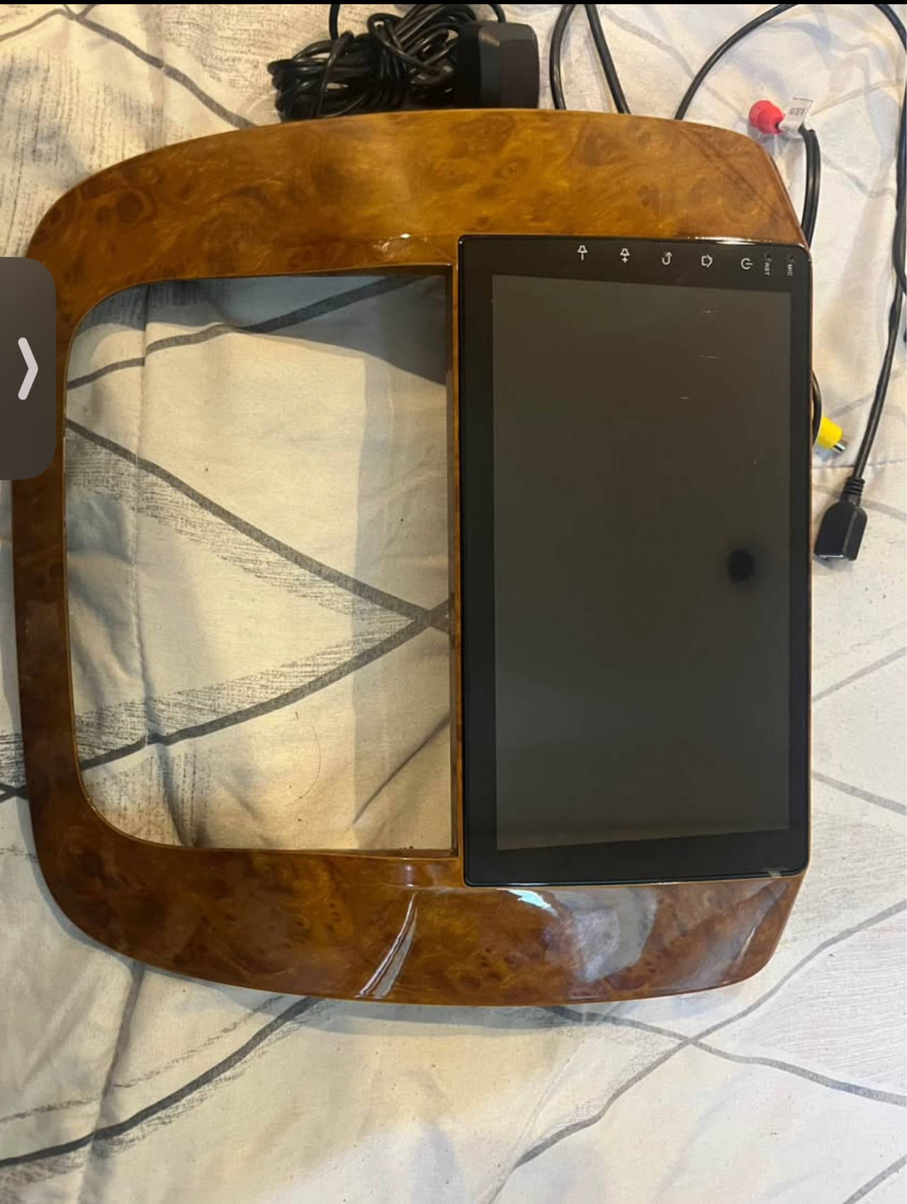 Car Android Head Unit with Wood Grain Dash Trim