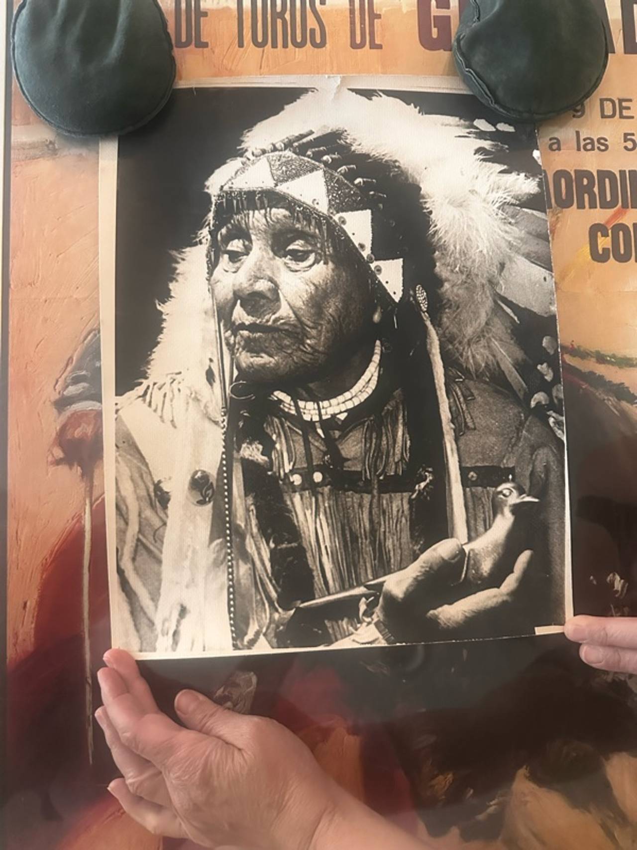 Native American Chief Black & White Poster