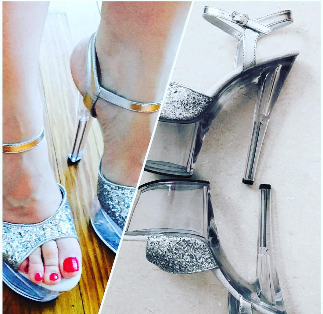 Pleaser Adore-709G Glitter Sandal