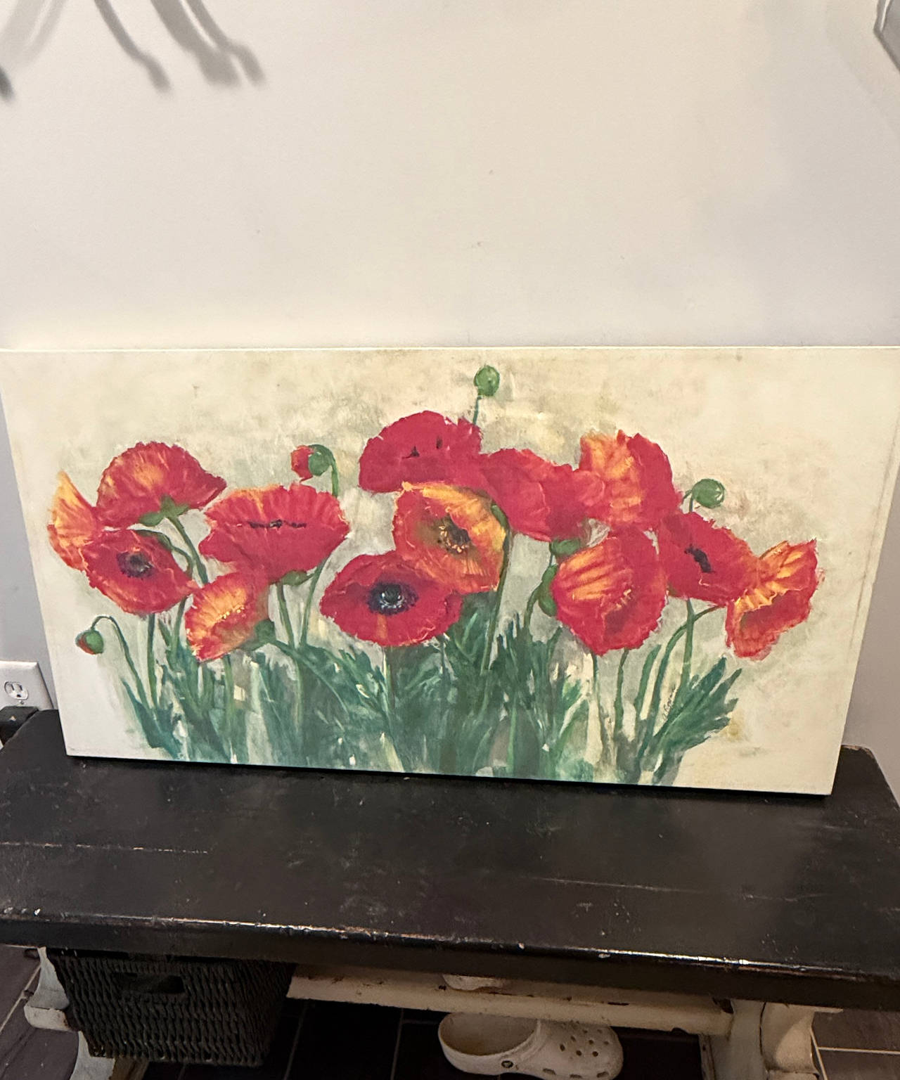 Red Poppy Floral Canvas Wall Art