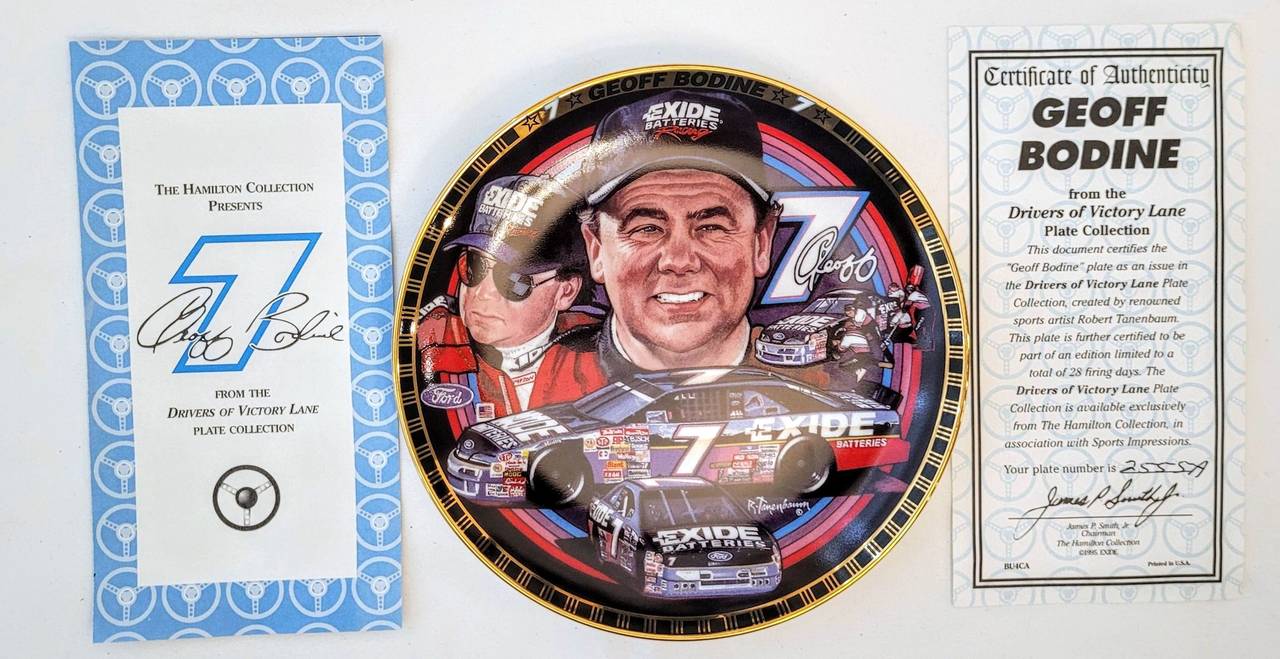 The Hamilton Collection Geoff Bodine Drivers of Victory Lane Collector Plate
