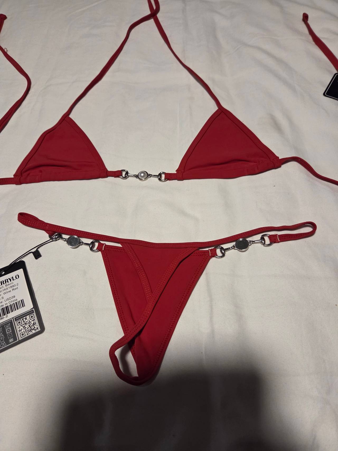 Berrylook Red Ring Linked Bikini Set