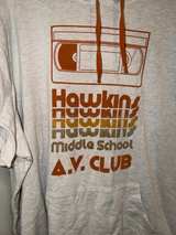 5XL Netflix Stranger Things AV Club Hoodie Gray - Image 7