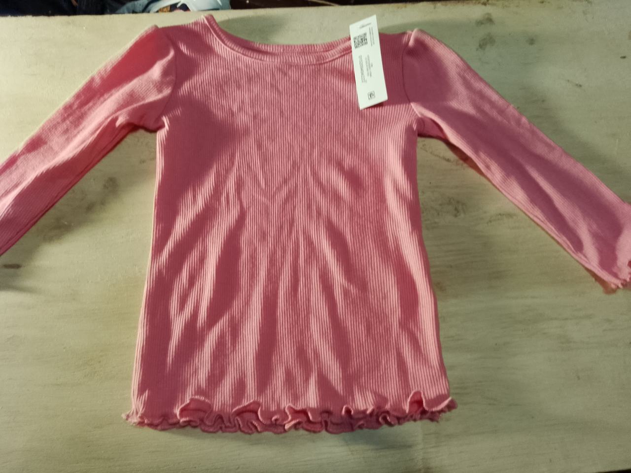 Garanimals Toddler Girls Ribbed Long Sleeve T-Shirt 12m