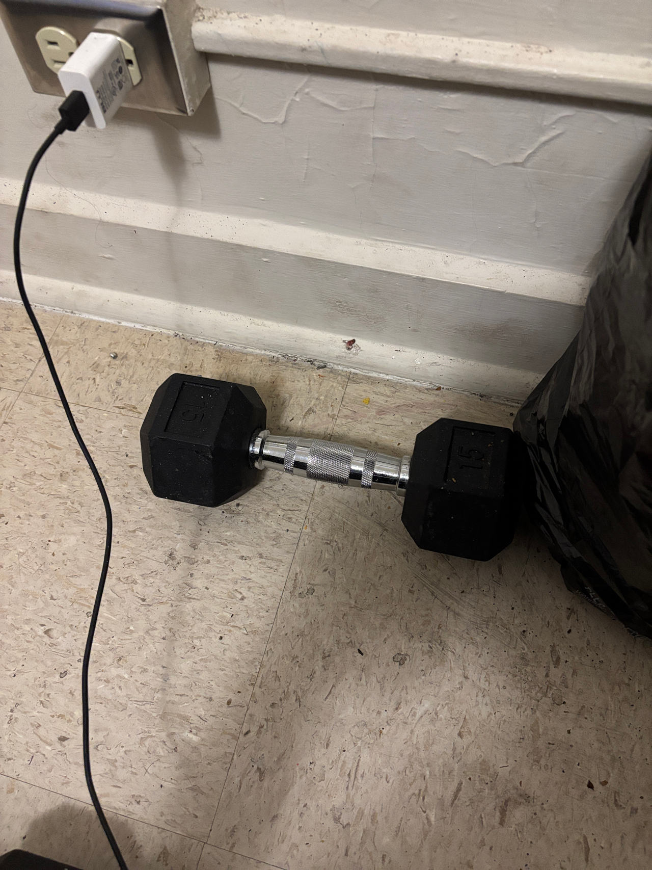 Rubber Hex Dumbbell