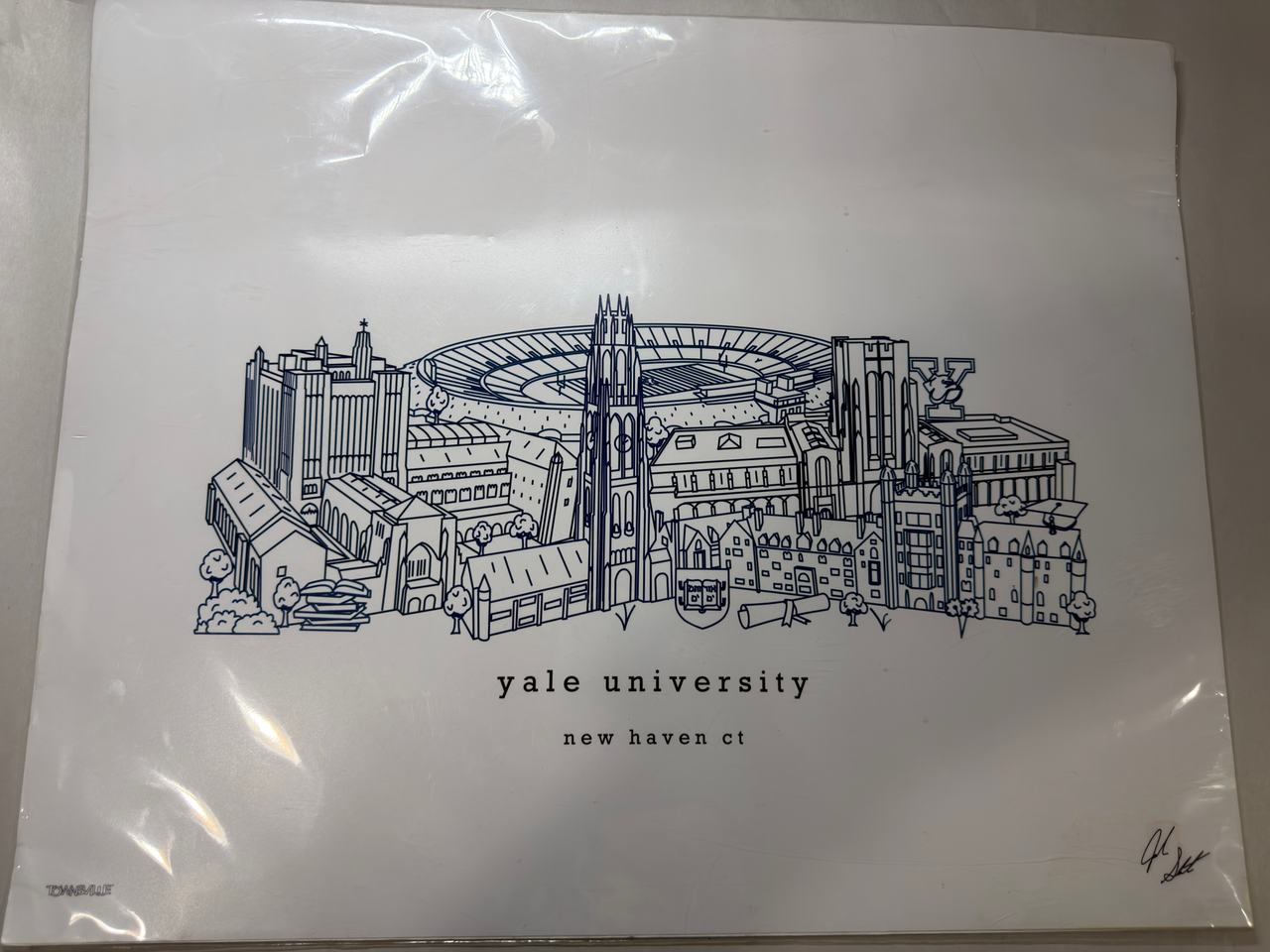 Yale University New Haven CT Campus Skyline Art Print Townsville Art 2021
