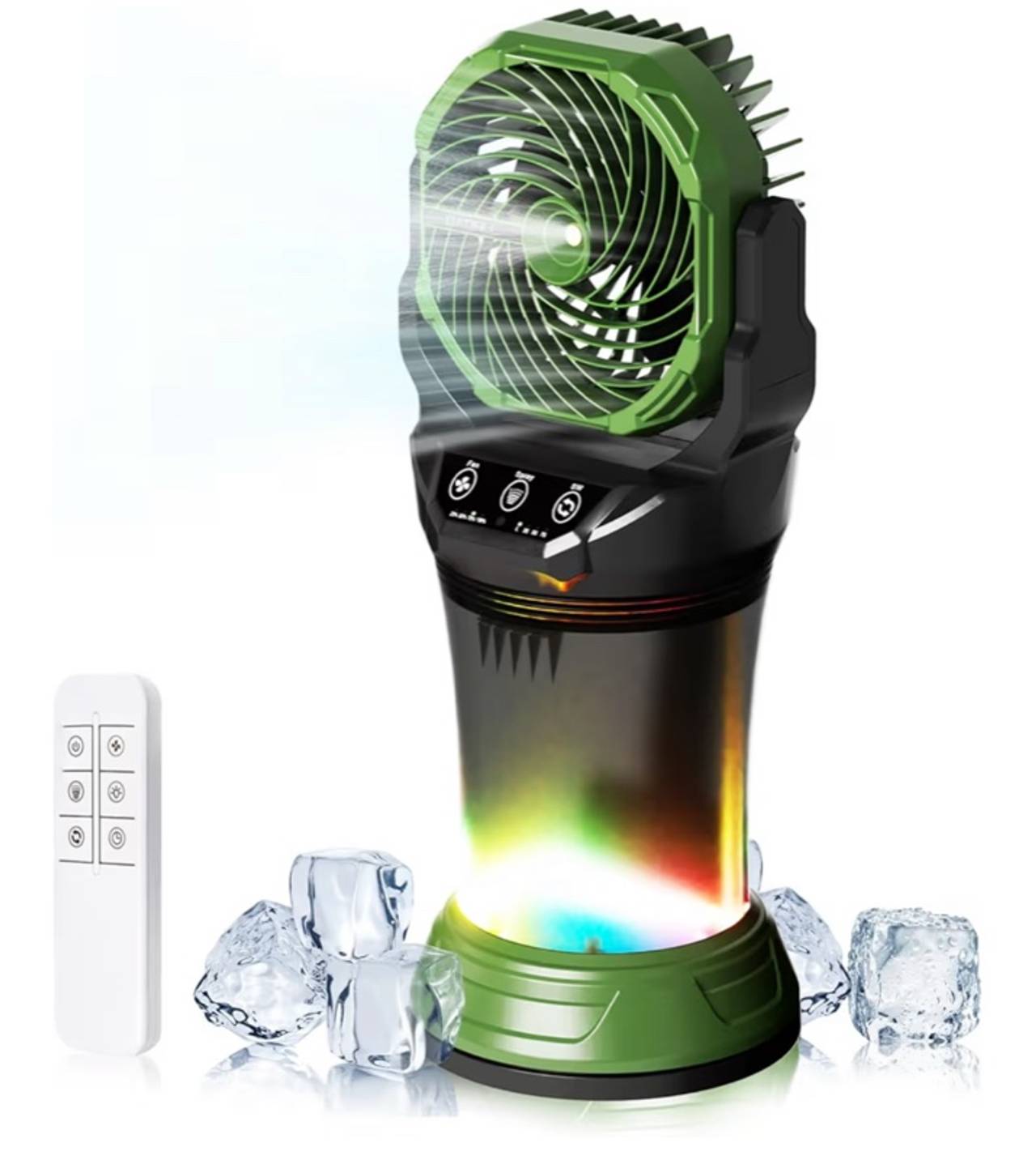 Portable Misting Fan with Remote & 30000mAh Rechargeable Misting Fans Outside