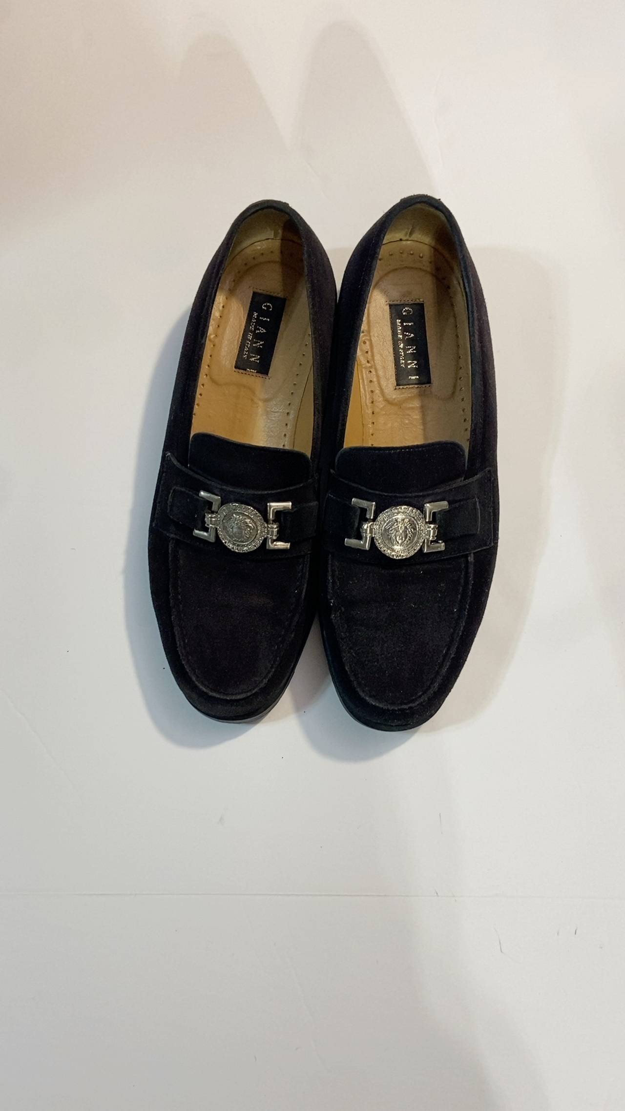 Versace Gianni Suede Loafer Black