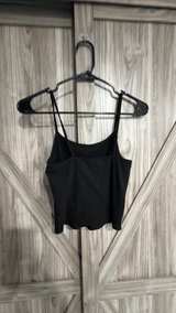 American Eagle Ribbed Black Cami Tank Top size Small - Image 4