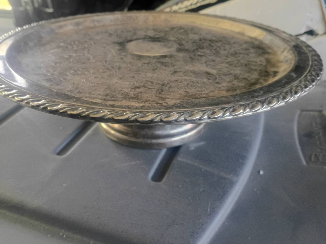 Vintage Silver Plated Footed Cake Stand