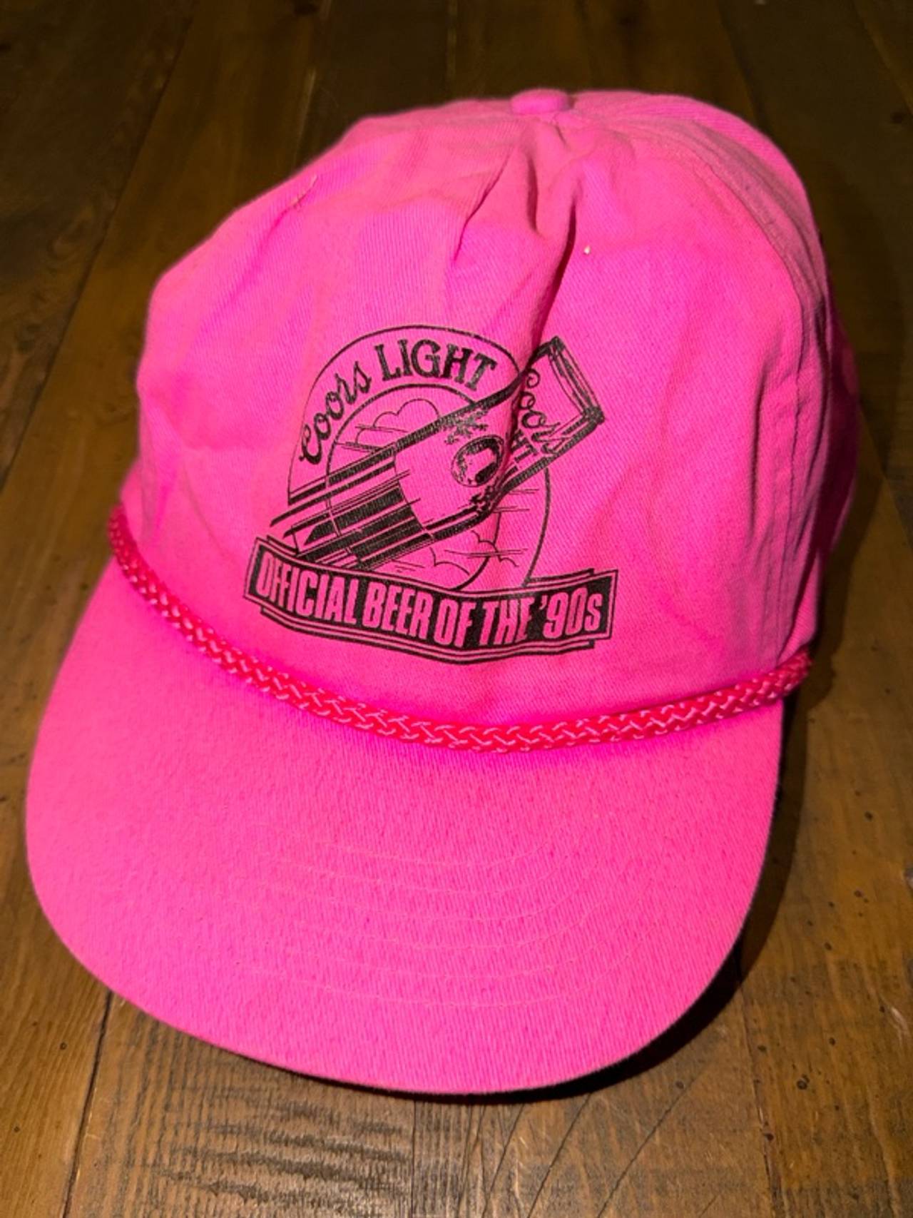 Coors Light Vintage Neon Pink Snapback Cap