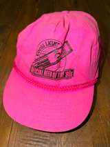 Coors Light Vintage Neon Pink Snapback Cap - Image 1