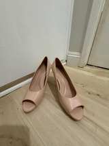 Cole Haan Women's Drado Peep Toe Platform Pump 80mm Beige - Image 1
