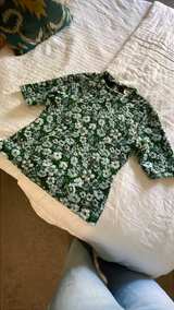Maeve by Anthropologie Retro Floral Textured Mock Neck Top - L - Image 2