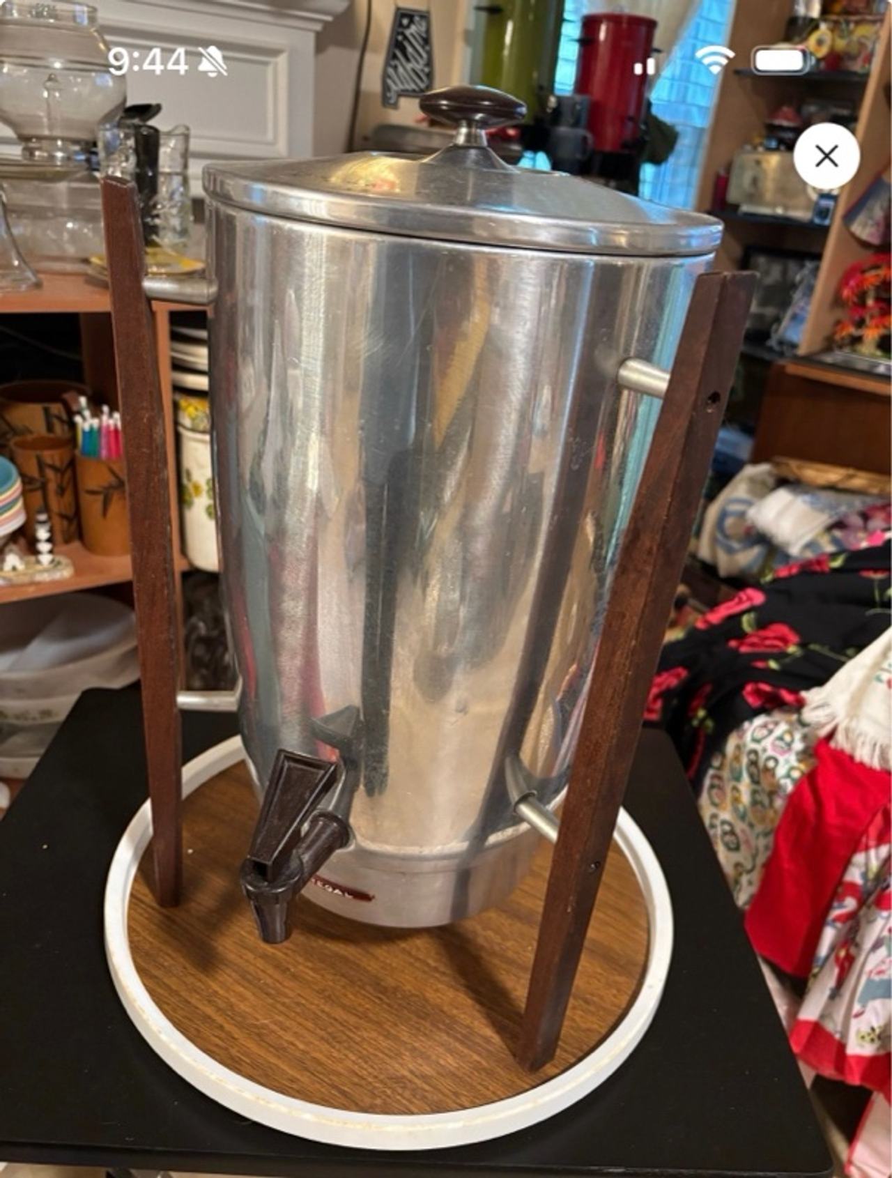 Regal 1330 Automatic Coffee Maker Mid-Century Chrome/Teak